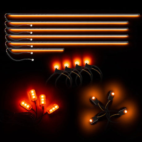 Dynamic ColorSHIFT 18 Piece Universal Full LED Interior Dash Board Kit - AutoLEDTech.com