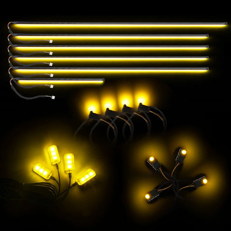 Dynamic ColorSHIFT 18 Piece Universal Full LED Interior Dash Board Kit - AutoLEDTech.com