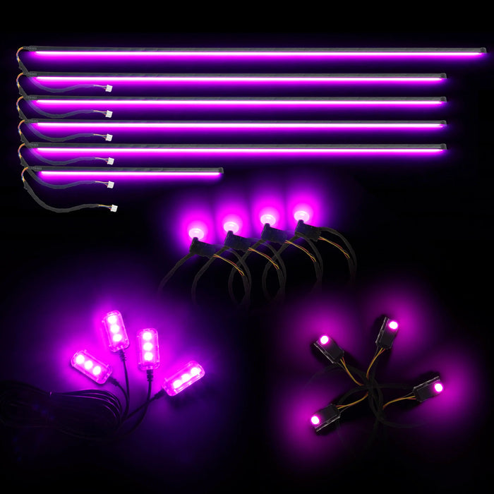 Dynamic ColorSHIFT 18 Piece Universal Full LED Interior Dash Board Kit - AutoLEDTech.com