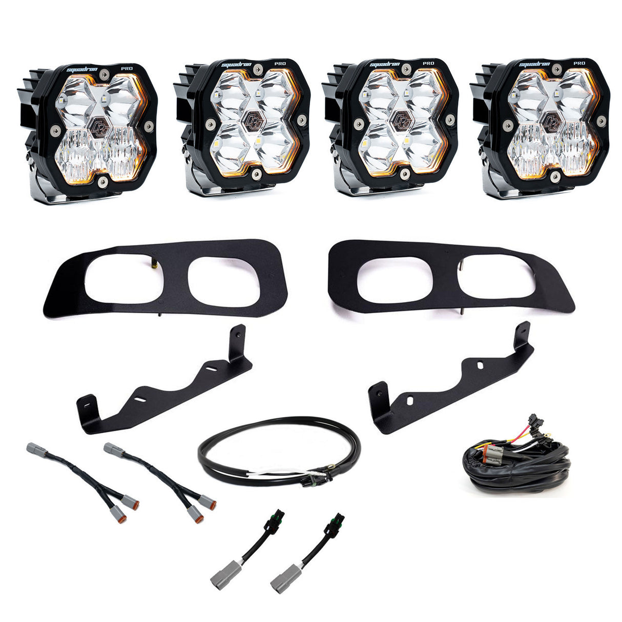 2023-2026+ Ford F250 Super Duty Baja Designs Squadron 2.0 Dual Fog Pocket Light Kit - AutoLEDTech.com