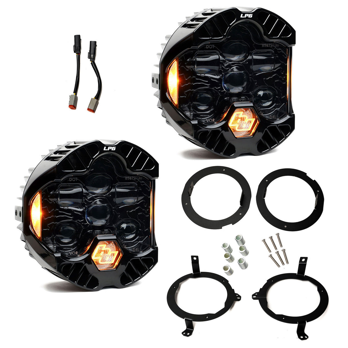 2018-2025 Jeep Wrangler Gladiator JL JT DOT LP6 LED Headlight Kit - Baja Designs