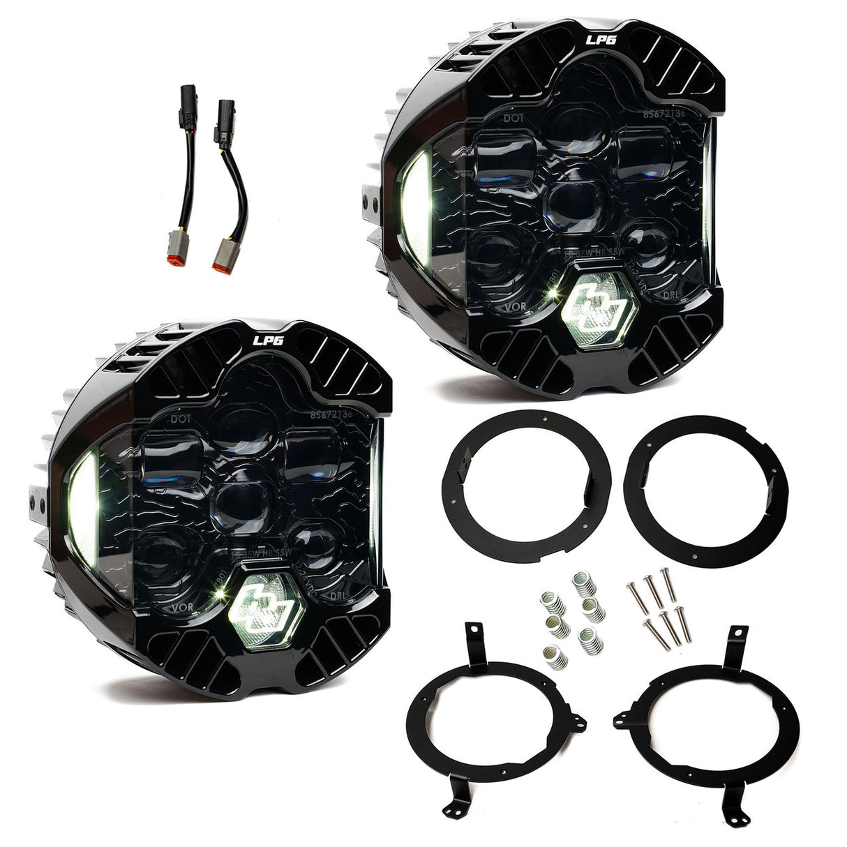 2018-2025 Jeep Wrangler Gladiator JL JT DOT LP6 LED Headlight Kit - Baja Designs