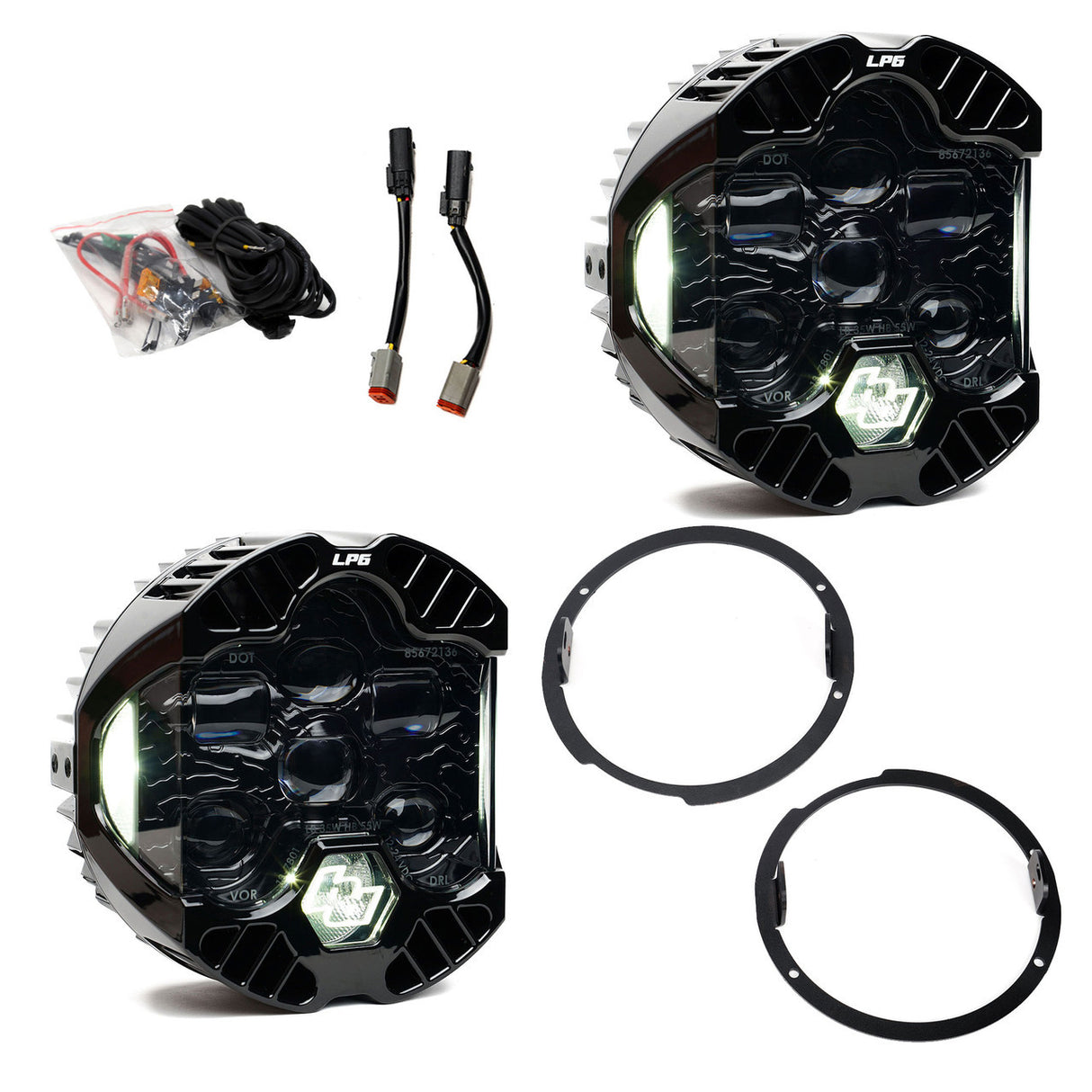 2007-2018 Jeep Wrangler JK DOT LP6 LED Headlight Kit - Baja Designs