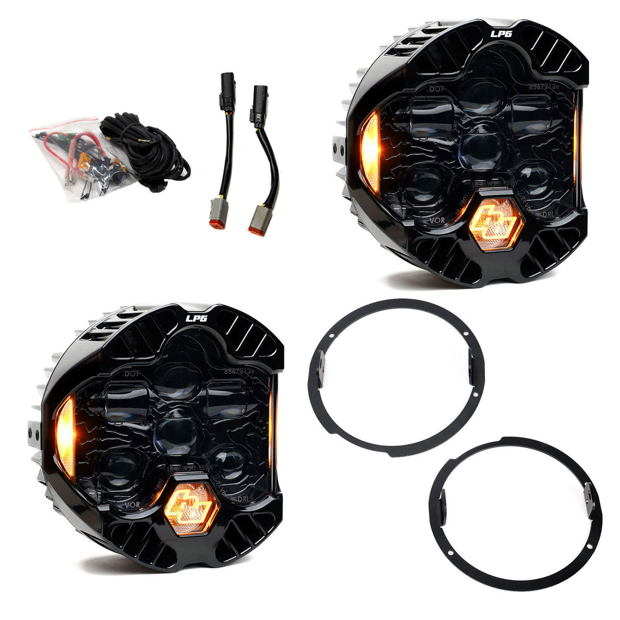 2007-2018 Jeep Wrangler JK DOT LP6 LED Headlight Kit - Baja Designs