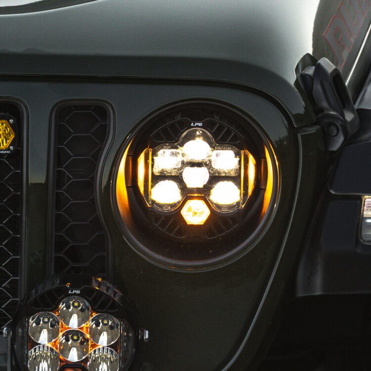 2018-2025 Jeep Wrangler Gladiator JL JT DOT LP6 LED Headlight Kit - Baja Designs