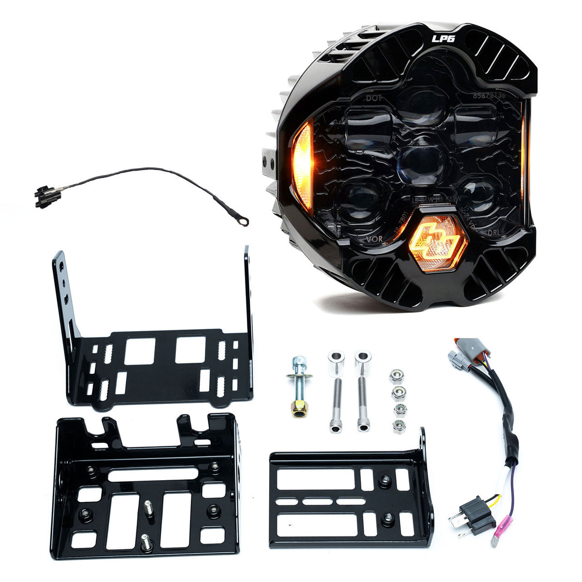 1982-2017 Harley Davidson Dyna/FXR/Softail DOT LP6 LED Motorcycle Headlight Kit - Baja Designs