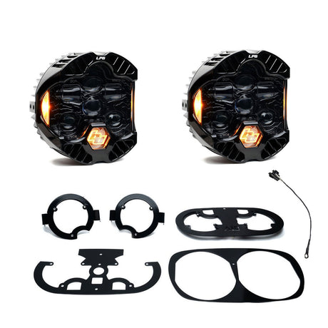Baja Designs DOT LP6 LED Dual Headlight Kit for 1998-2013 Pre-Rushmore Harley Davidson Road Glide