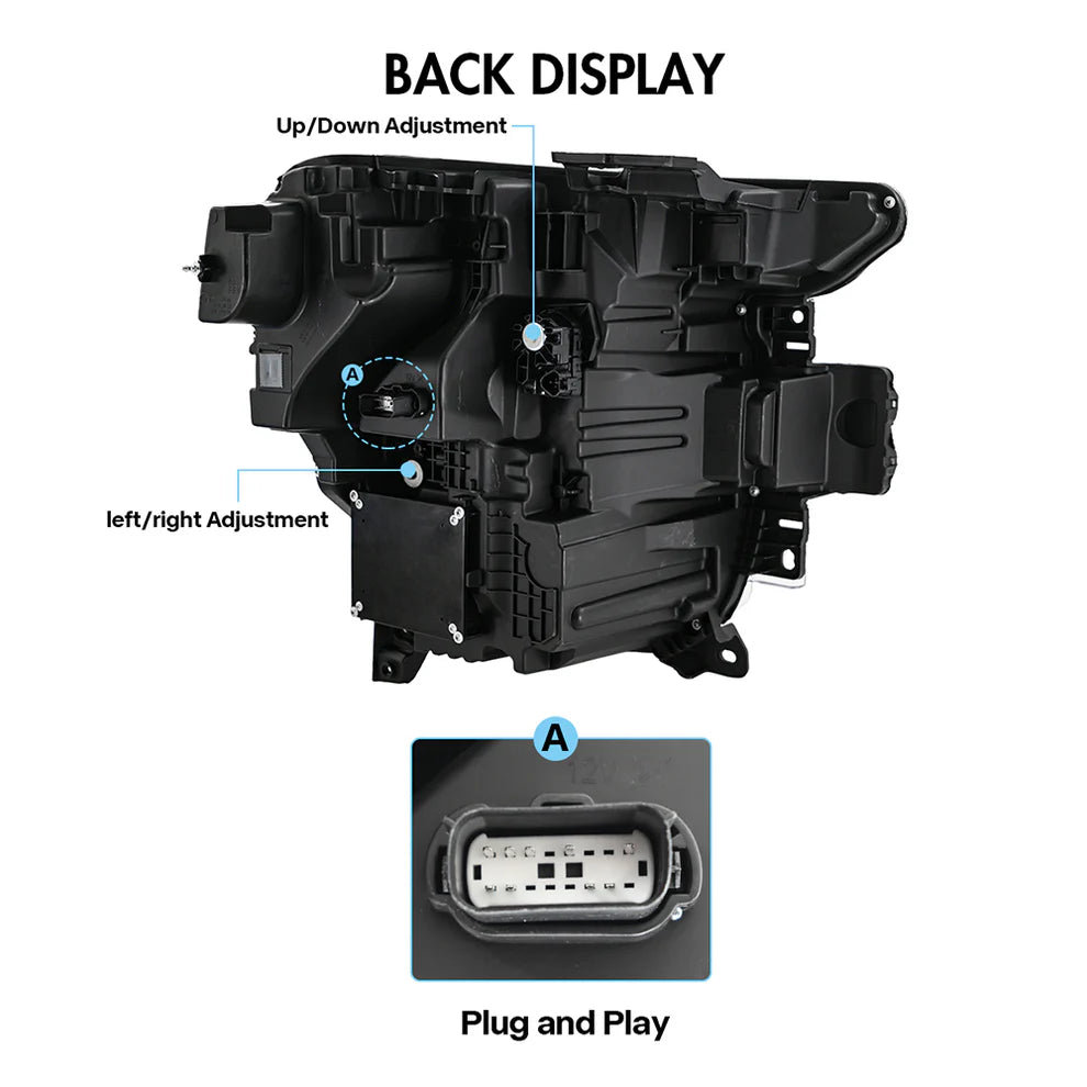 2024-2026 Ford F150 LED Projector Headlights (Lariat King Ranch Platinum Raptor) - AutoLEDTech.com
