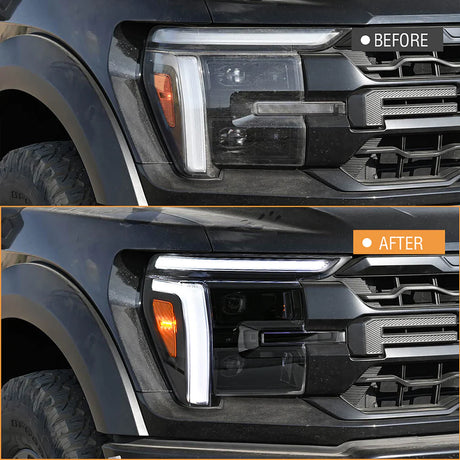 2024-2026 Ford F150 LED Projector Headlights (Lariat King Ranch Platinum Raptor) - AutoLEDTech.com