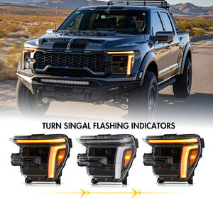 2024-2026 Ford F150 LED Projector Headlights (Lariat King Ranch Platinum Raptor) - AutoLEDTech.com