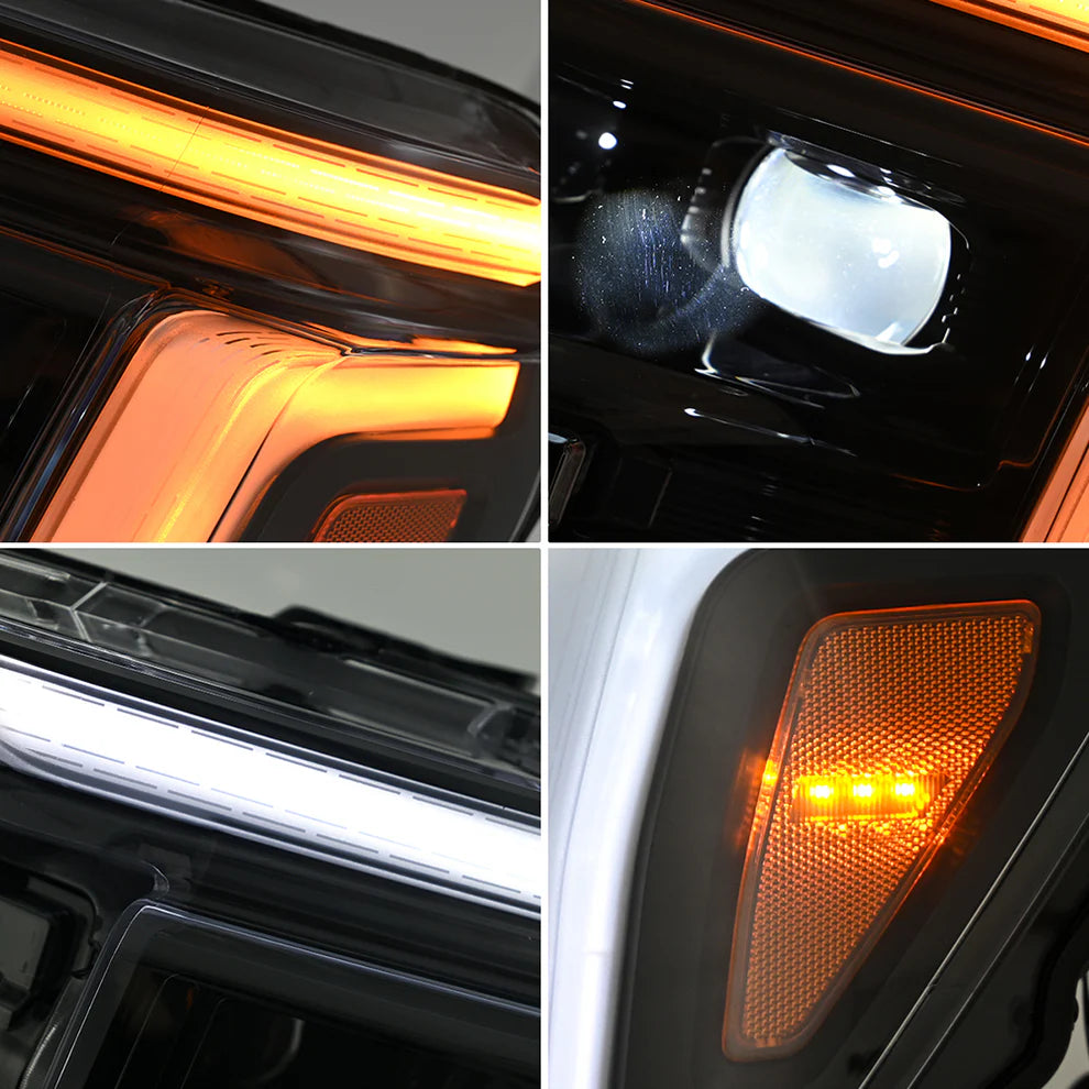 2024-2026 Ford F150 LED Projector Headlights (Lariat King Ranch Platinum Raptor) - AutoLEDTech.com
