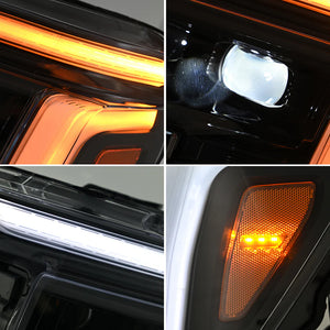 2024-2026 Ford F150 LED Projector Headlights (Lariat King Ranch Platinum Raptor) - AutoLEDTech.com