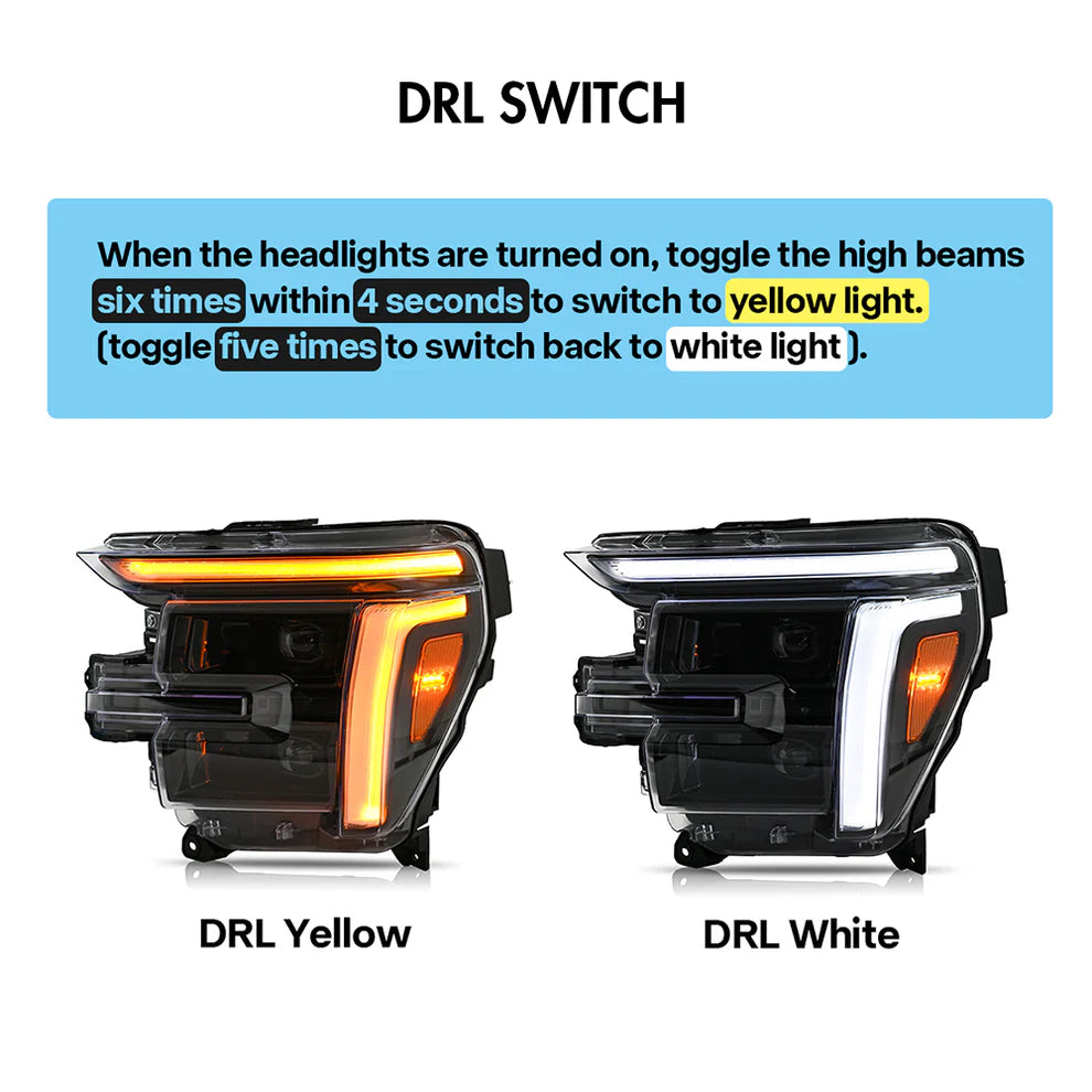 2024-2026 Ford F150 LED Projector Headlights (Lariat King Ranch Platinum Raptor) - AutoLEDTech.com