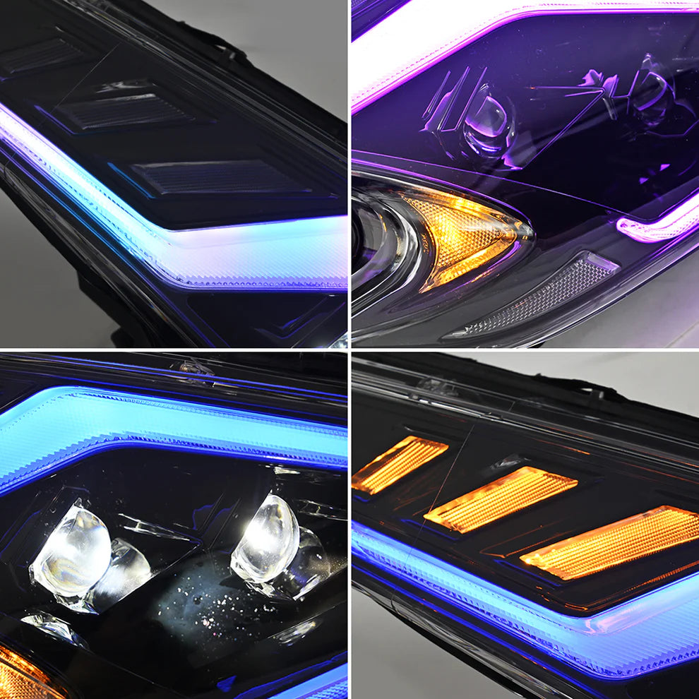 2009-2020 Nissan 370Z Z34 Fairlady RGB LED DRL Headlights - AutoLEDTech.com