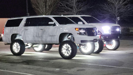 5 ROW Pure White LED Wheel Ring Lights Kit - AutoLEDTech.com