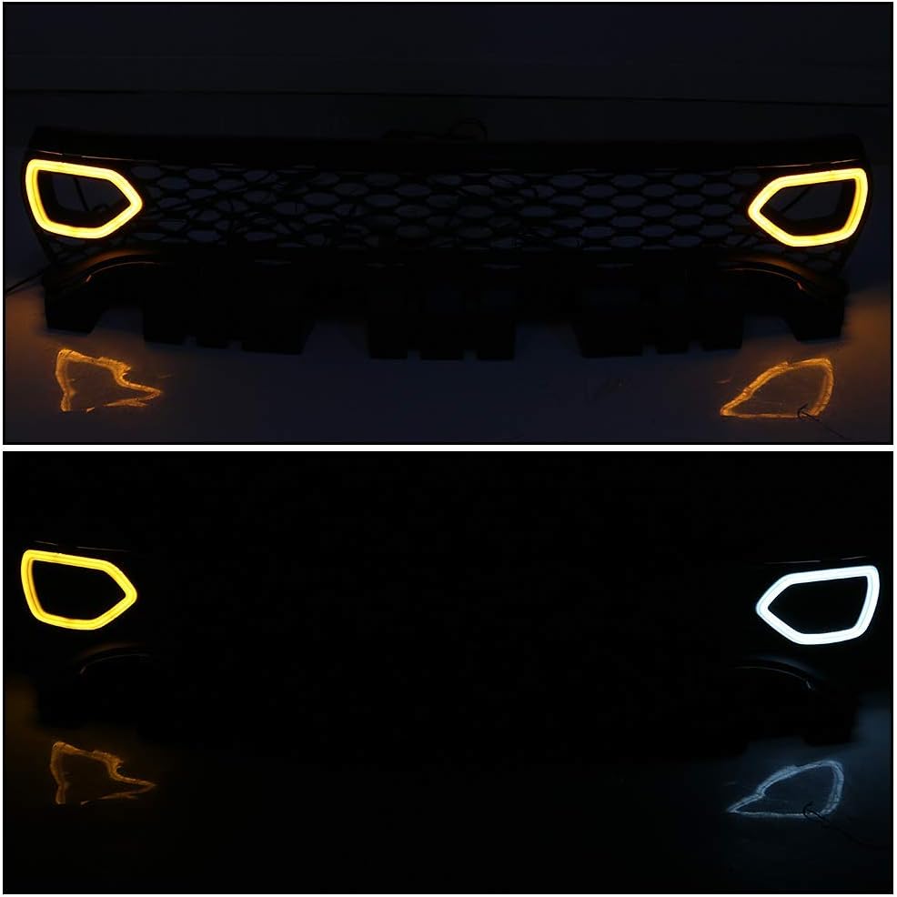 2015-2023 Dodge Charger Switchback White/Amber LED SRT Style Snorkel Grill Assembly