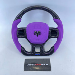 2012-2018 Dodge Ram Custom Carbon Fiber Steering Wheel - AutoLEDTech.com