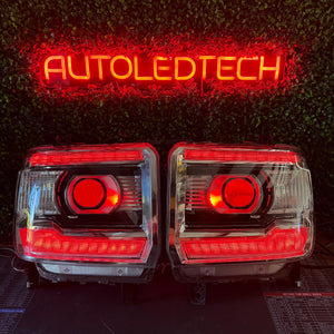 2014-2019 GMC Sierra HD RGBW Flow Series LED DRL Headlights
