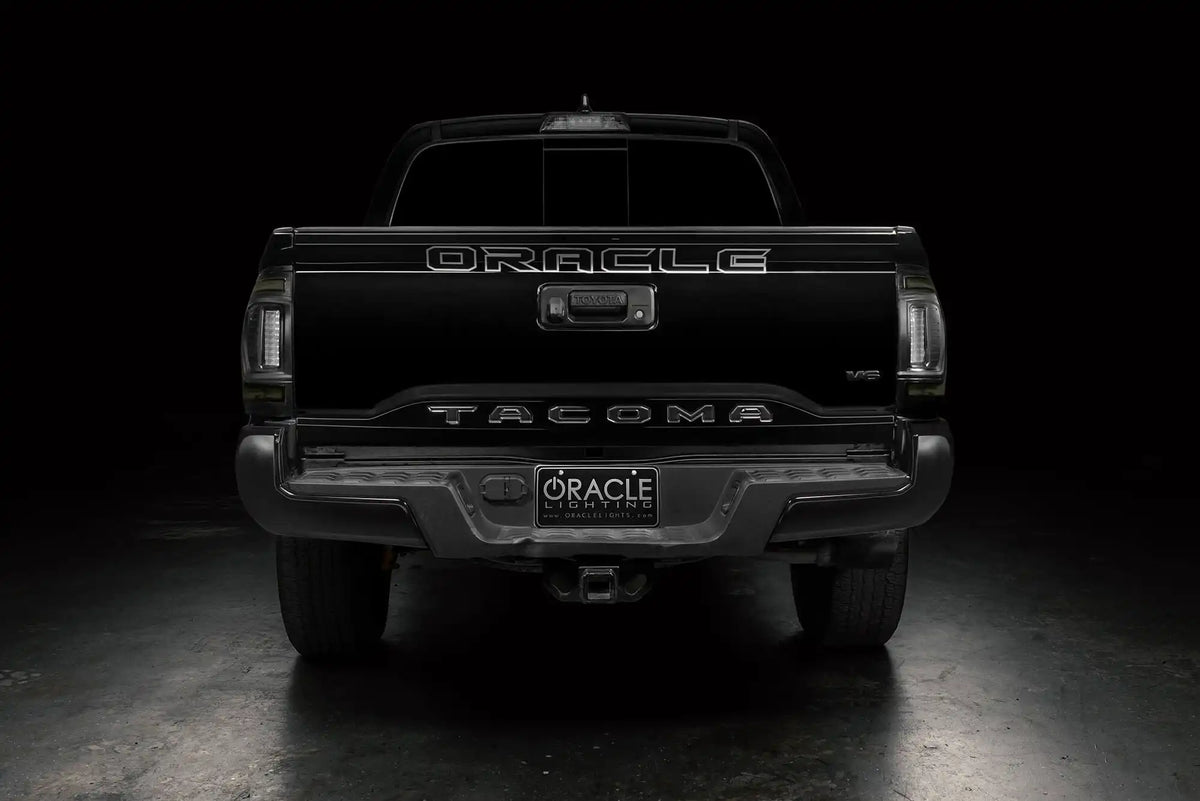 Tacoma with smoked flush mount LED tail lights installed