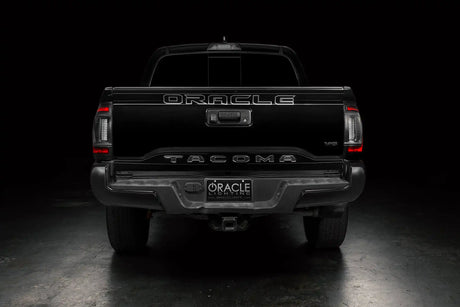 Black Toyota Tacoma with flush mount LED tail lights installed