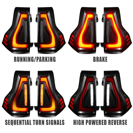 2010-2023 Lexus GX460 Red Smoked LED Flush Mount Tail Lights - AutoLEDTech.com