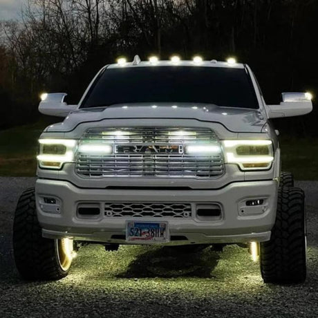 6"-22" V2 ANIMATED SWITCHBACK White/Amber LED DRL Grill Accent Lights Bar Kit - AutoLEDTech.com