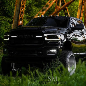6"-22" V2 ANIMATED SWITCHBACK White/Amber LED DRL Grill Accent Lights Bar Kit - AutoLEDTech.com