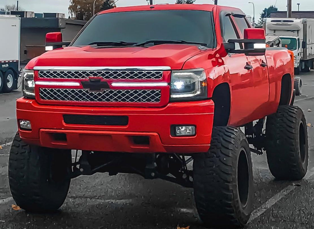 6"-22" V2 ANIMATED SWITCHBACK White/Amber LED DRL Grill Accent Lights Bar Kit - AutoLEDTech.com