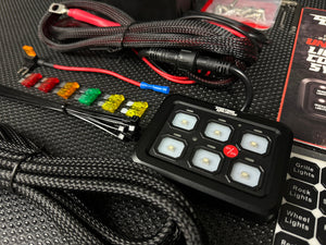 6 Gang Switch Control Panel 12V Relay System - AutoLEDTech.com