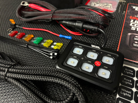 6 Gang Switch Control Panel 12V Relay System - AutoLEDTech.com