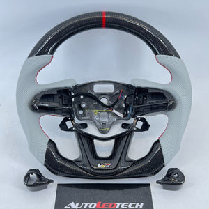 2020-2026+ Cadillac CT4/CT5 Blackwing Carbon Fiber LED Steering Wheel - AutoLEDTech.com