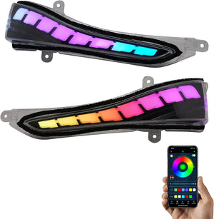 2014-2024 Infiniti Q50 Q60 Q70 Flow Series RGB LED Side Mirror Lights + Turn Signals