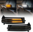 2023-2026+ Ram 1500 2500 HD Smoked White Amber LED Tow Mirror Lights - AutoLEDTech.com