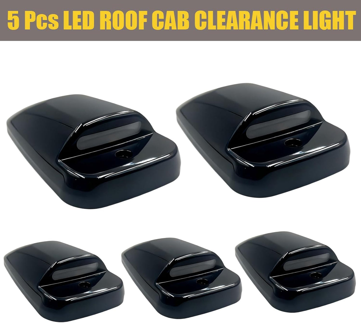 2003-2018 Dodge Ram HD Smoked White Amber Slim-Line LED Roof Cab Lights