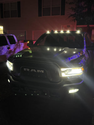 2019-2026 Ram HD Clear Smoked White Amber LED Roof Cab Lights