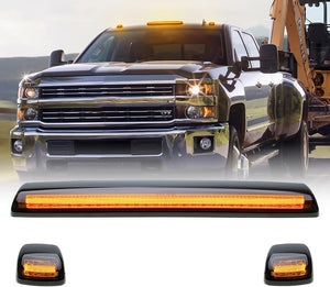 2014-2019 GMC Chevy Sierra Silverado HD Smoked Switchback LED Mirror Lights - AutoLEDTech.com
