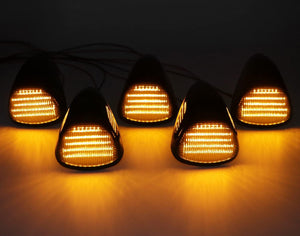 1999-2016 Ford F250 Super Duty Clear Smoked White Amber LED Roof Cab Lights