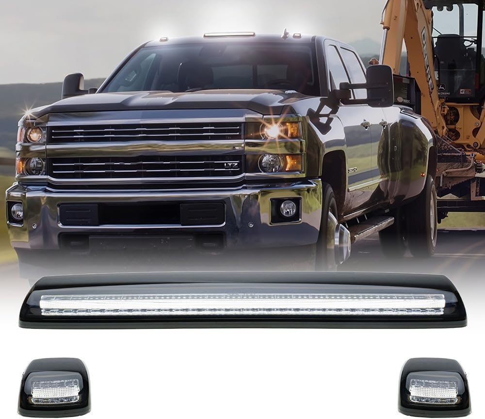 2014-2019 GMC Chevy Sierra Silverado HD Smoked Switchback LED Mirror Lights - AutoLEDTech.com