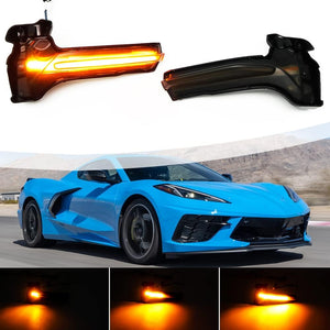 2020+ Chevy C8 Corvette Sequential Switchback LED DRL Grill Accent Bumper Lights