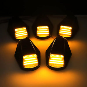 1984-1998 Ford F250 Super Duty Clear Smoked White Amber LED Roof Cab Lights