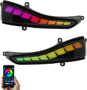 2014-2024 Infiniti Q50 Q60 Q70 Flow Series RGB LED Side Mirror Lights + Turn Signals