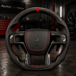 2015-2020 Ford F150 & Raptor Custom Carbon Fiber Steering Wheel - AutoLEDTech.com