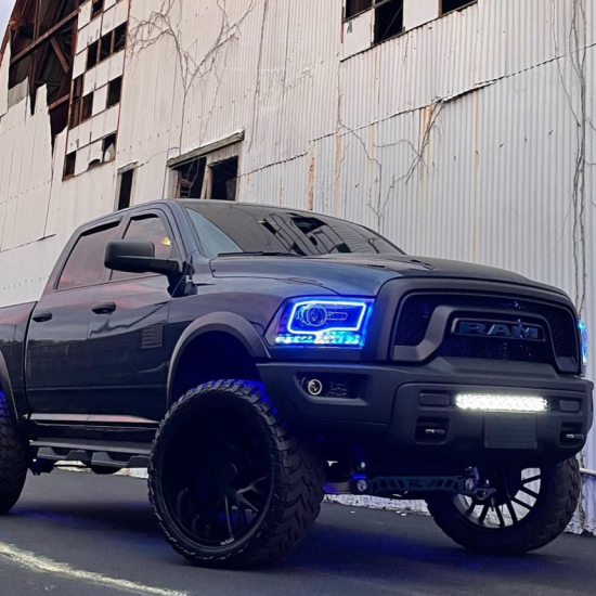 2013-2018 Dodge Ram 1500 2500 RGBW Flow Series LED Halo Kit (Projector Outline)