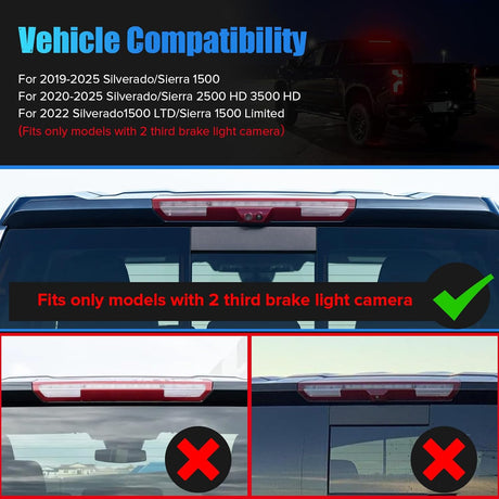 2020-2026+ GMC Sierra Chevy Silverado Smoked LED 3rd Brake Light - AutoLEDTech.com