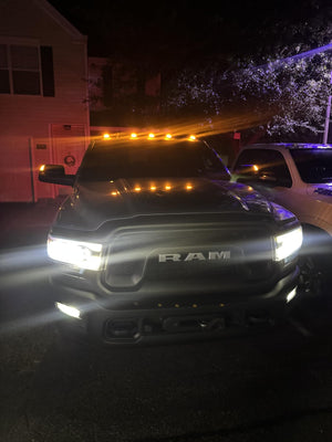 2019-2026 Ram HD Clear Smoked White Amber LED Roof Cab Lights