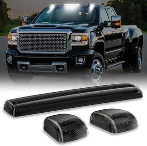 2014-2019 GMC Chevy Sierra Silverado HD Smoked Switchback LED Mirror Lights - AutoLEDTech.com