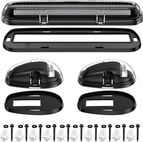 2000-2006 GMC Chevy HD Smoked White Amber LED Roof Cab Lights - AutoLEDTech.com