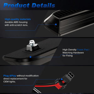 2020-2026+ GMC Chevy HD Smoked White Amber LED Roof Cab Lights