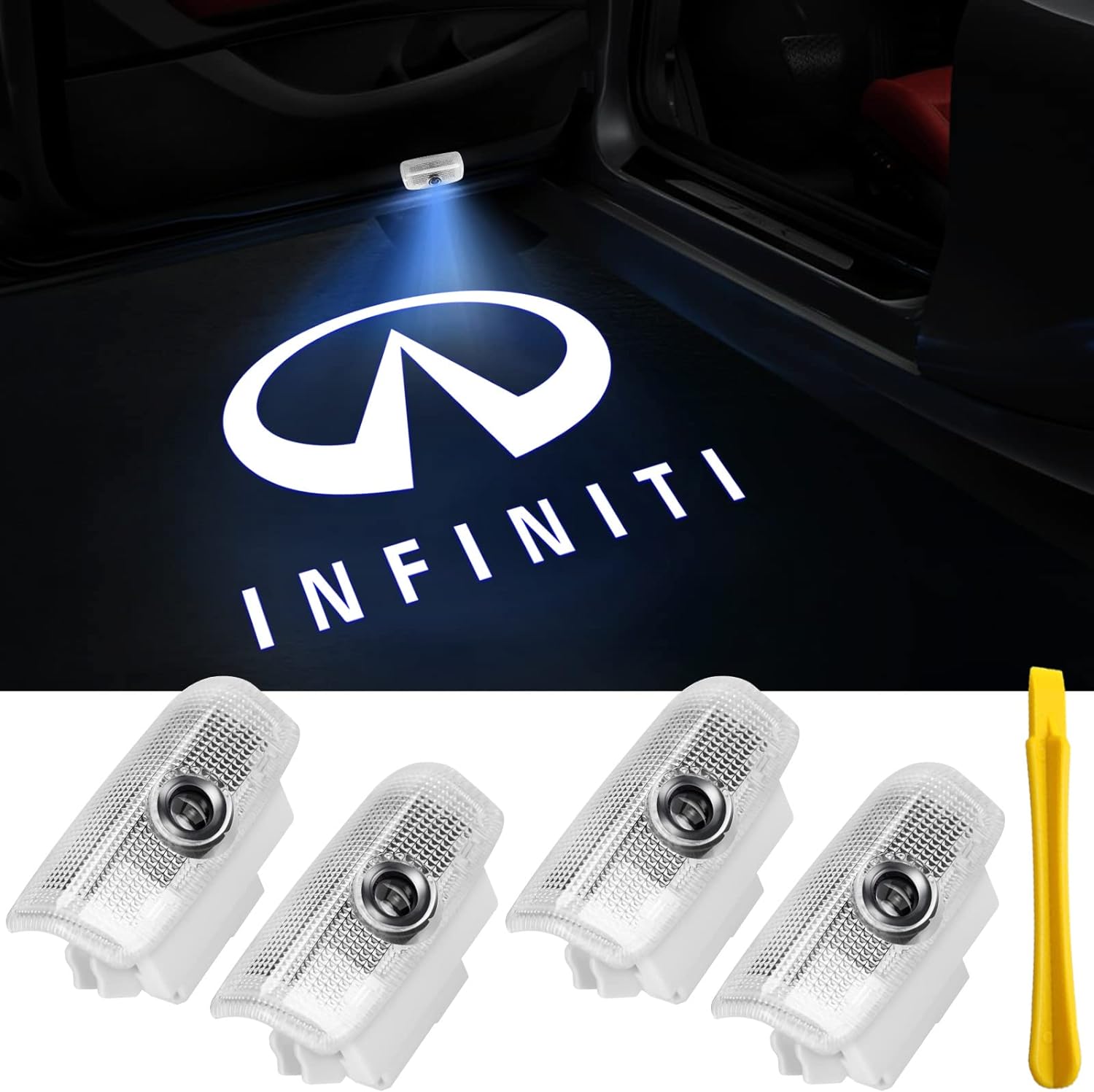 Infiniti Logo LED Door Puddle Welcome Lights–