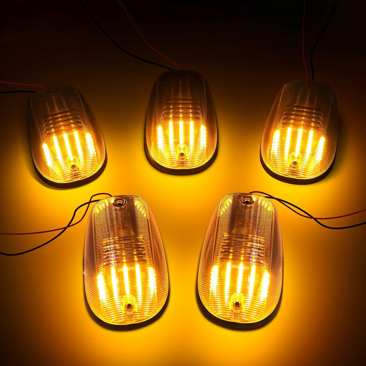 2003-2018 Dodge Ram HD Smoked Clear White Amber LED Roof Cab Lights